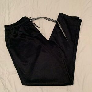 Adidas Black Jogger Pants with Striped Drawstring
